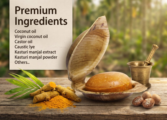 PureHeal Kasturi Manjal Handmade Soap – Natural Glow & Gentle Care